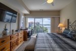 Master Suite - King Bed w/TV & Lakeside Balcony Entrance 